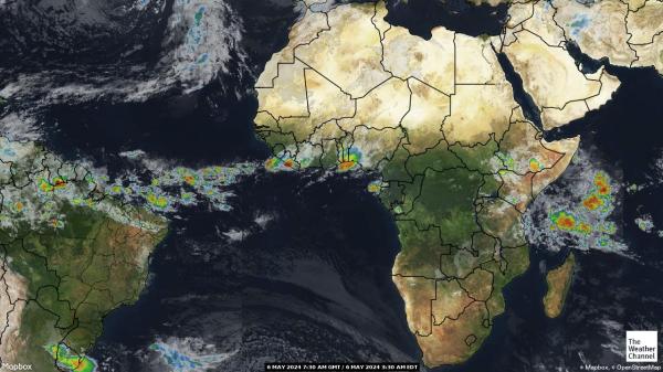 Лесото времето облачна карта 