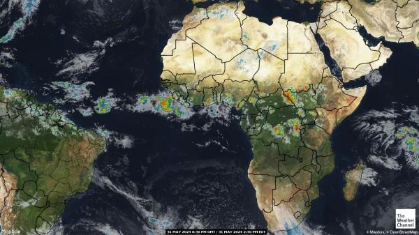 Liberia Sää pilvi kartta 