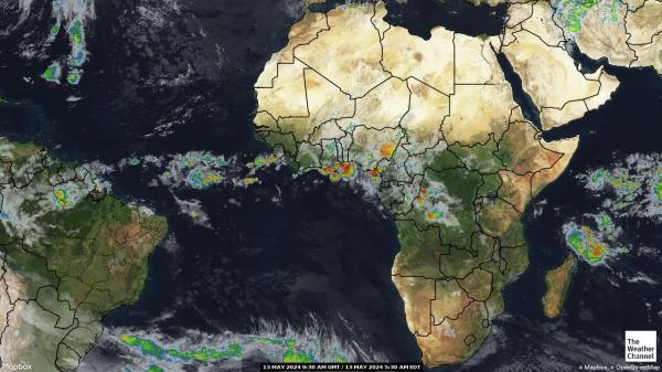 Liberia Peta Cuaca awan 