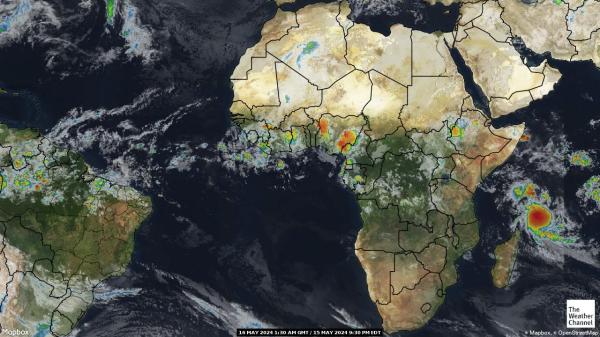 لایبیریا موسم بادل کا نقشہ 