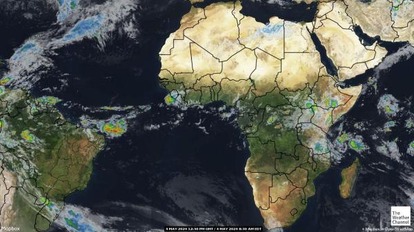 Libye Počasí mrak mapy 