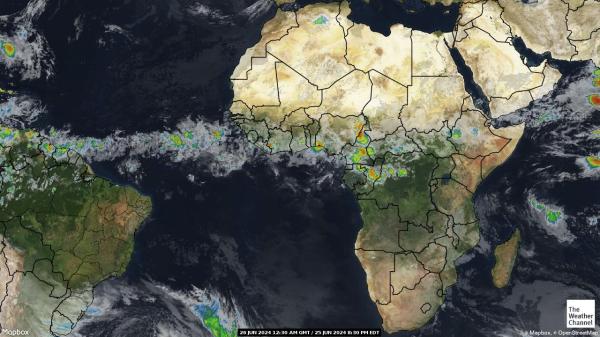 Madagaszkár Időjárás felhő térkép 