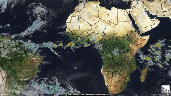 Madagaskar Počasí mrak mapy 