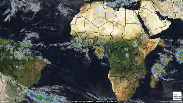 Madagascar Mapa del tiempo pronóstico nube 