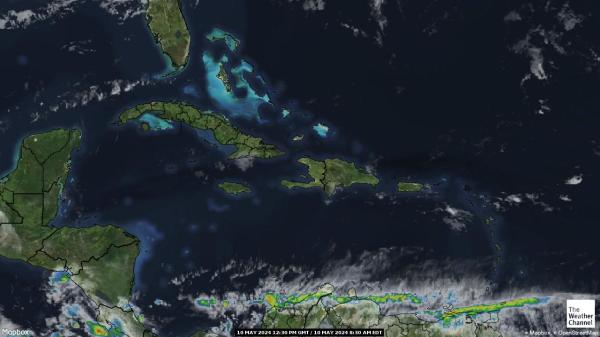 Martinique Időjárás felhő térkép 