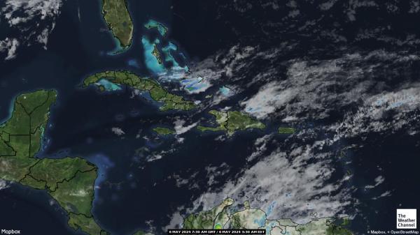 Martinik Počasí mrak mapy 