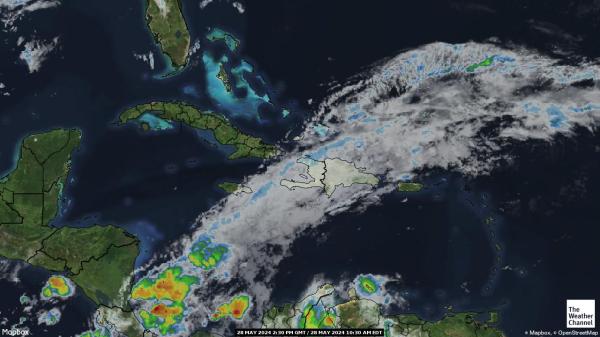 Martinique Meteo nuvola mappa 