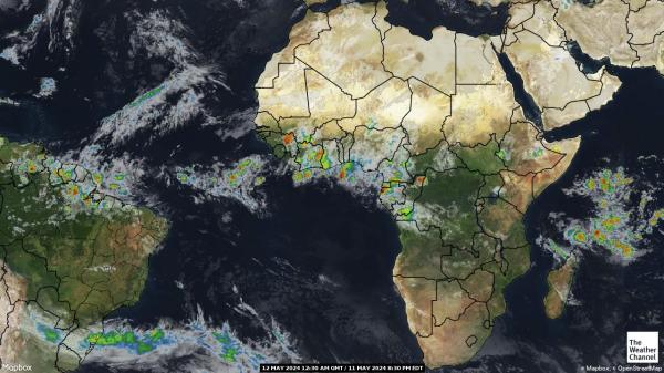 Mauretania Chmura pogoda mapa 