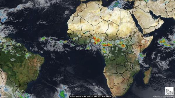 Mauretanien Väder moln karta 