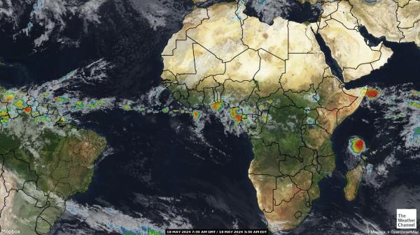 Mauritania Mapa del tiempo pronóstico nube 