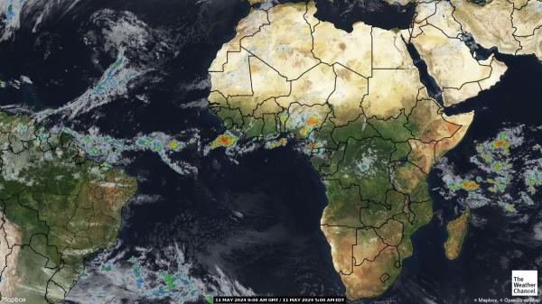 Mauritania Peta Cuaca awan 