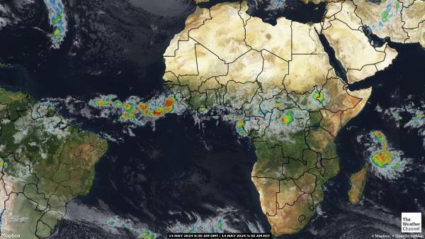 Mauritania Peta Cuaca awan 