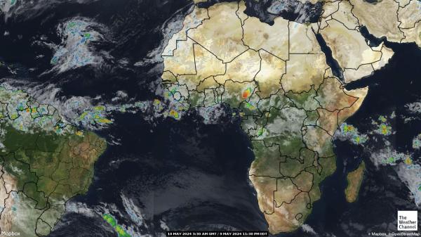 Mauritius Peta Cuaca awan 