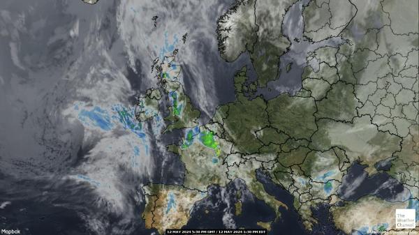 Mediterrâneo Previsão do tempo nuvem mapa 
