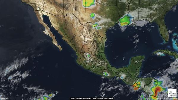 Mexico Peta Cuaca awan 