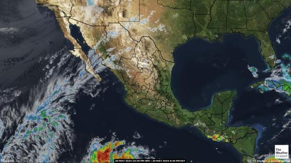 Mexico Väder moln karta 