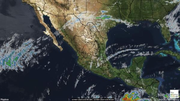 Mexiko Mapa oblačnosti počasia 