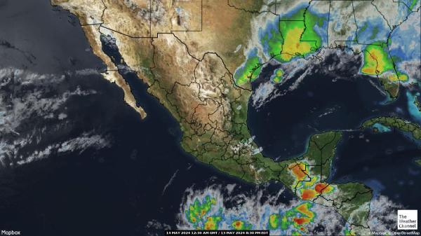 Mexico Meteo nuvola mappa 