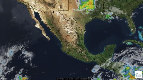 Mexikó Időjárás felhő térkép 