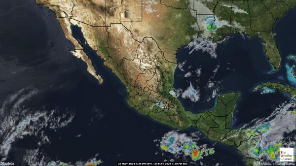 Mexico Peta Cuaca awan 