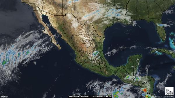 मेक्सिको मौसम बादल मानचित्र 