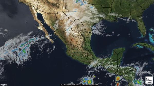 Meksiko Peta Cuaca Awan 