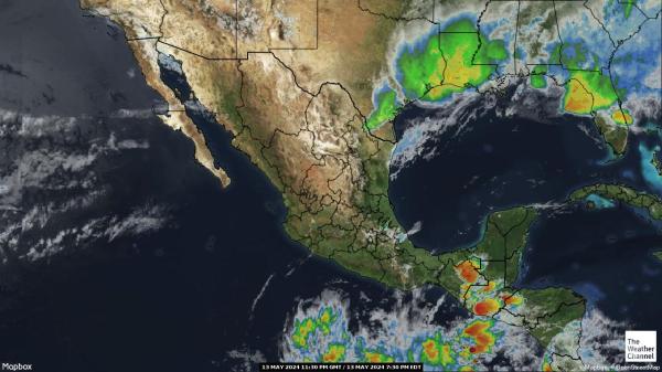 Мексико времето облачна карта 