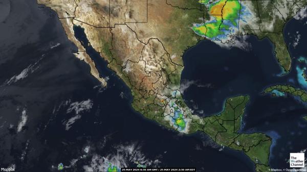 Méjico Mapa del tiempo pronóstico nube 