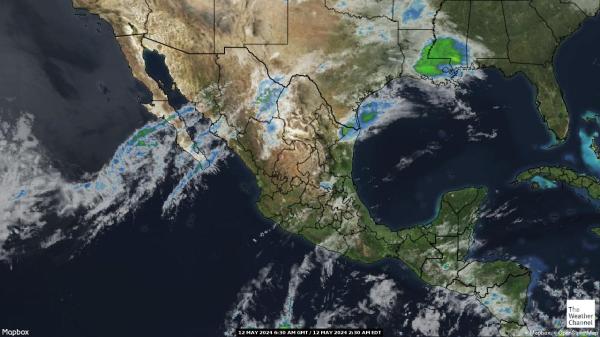 मेक्सिको मौसम बादल मानचित्र 