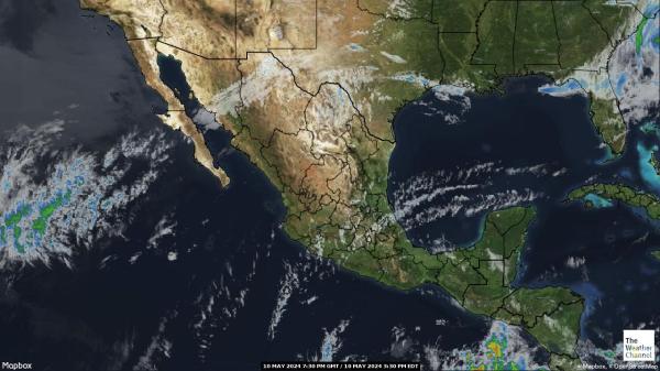 Mexikó Időjárás felhő térkép 