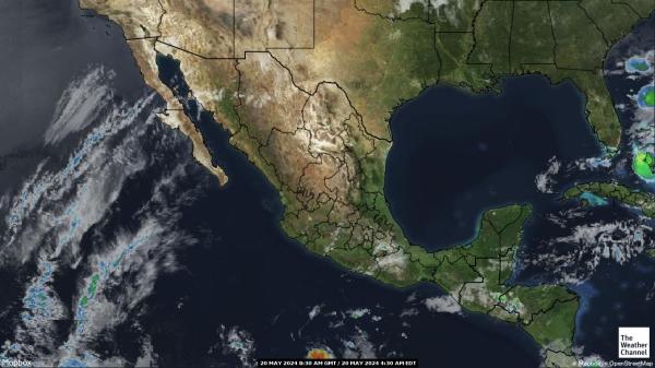 Mexico Weer wolk kaart 