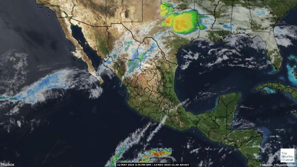 Meksiko Peta Cuaca Awan 