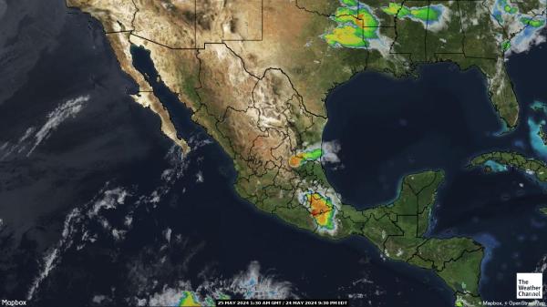 Mexic Hartă starea vremii nor 