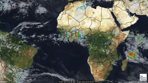 Mosambik Wetter Wolke Karte 
