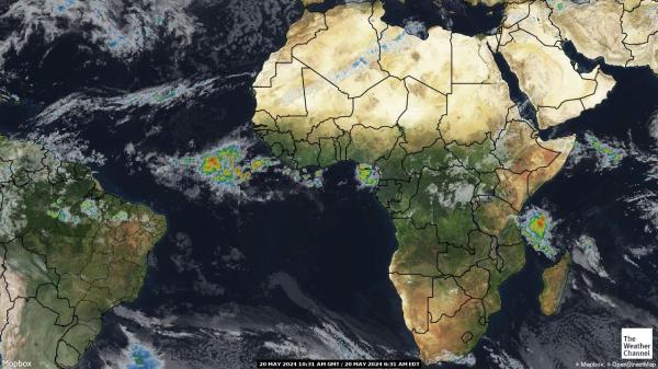 Mozambique Vejret sky kort 
