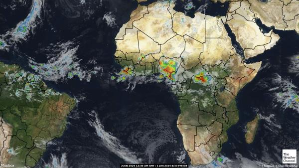 Мозамбик Временска прогноза, карта 