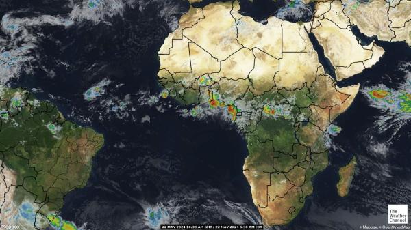 Moçambique Väder moln karta 