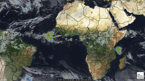 Mozambique Previsão do tempo nuvem mapa 