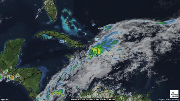 Antillen Belanda Peta Cuaca awan 