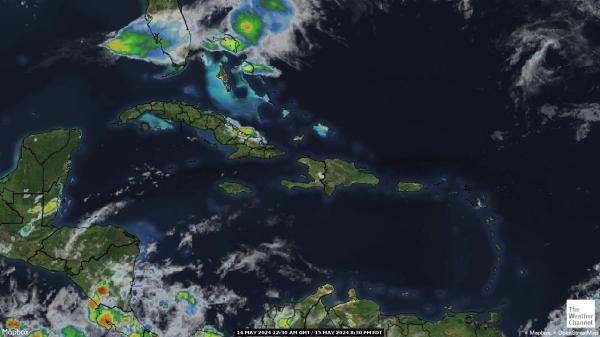 Holland Antillák Időjárás felhő térkép 