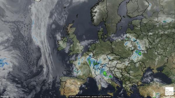 Belanda Peta Cuaca awan 