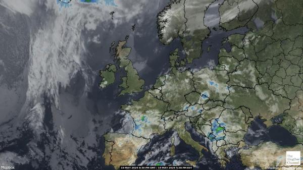 Países Bajos Mapa del tiempo pronóstico nube 
