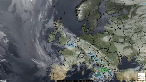 Países Bajos Mapa del tiempo pronóstico nube 