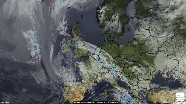 Netherlands Previsão do tempo nuvem mapa 