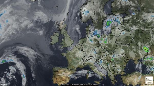 Nizozemsko Počasí mrak mapy 