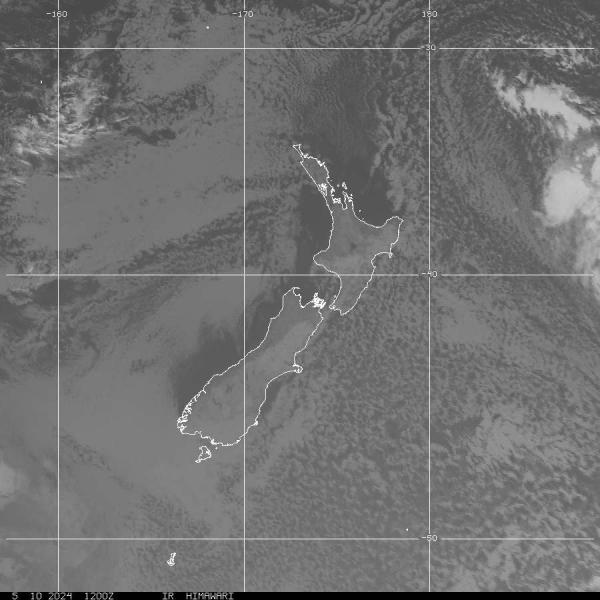 Selandia Baru Peta Cuaca Awan 