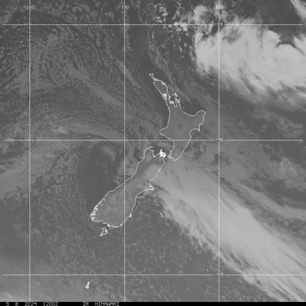 New Zealand Weather Cloud Map 