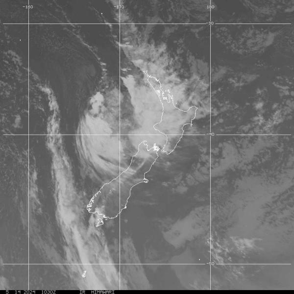 New Zealand Meteo nuvola mappa 
