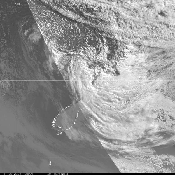 New Zealand Meteo nuvola mappa 