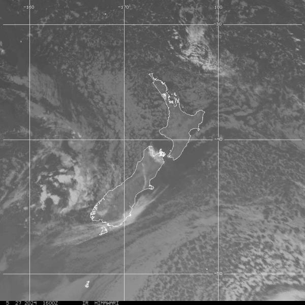 New Zealand Peta Cuaca awan 
